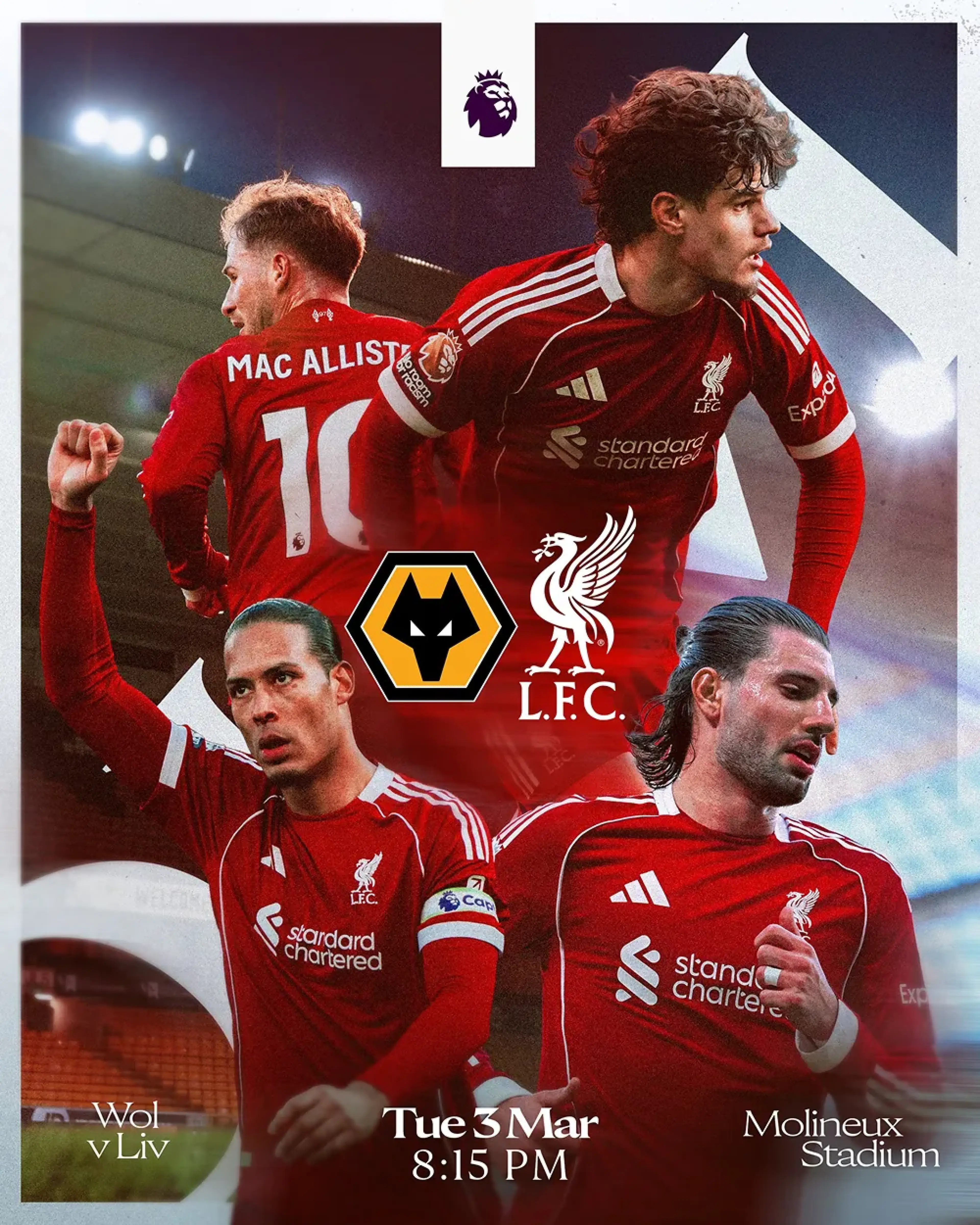 Wolves vs Liverpool - marzo 2026 poster del partido