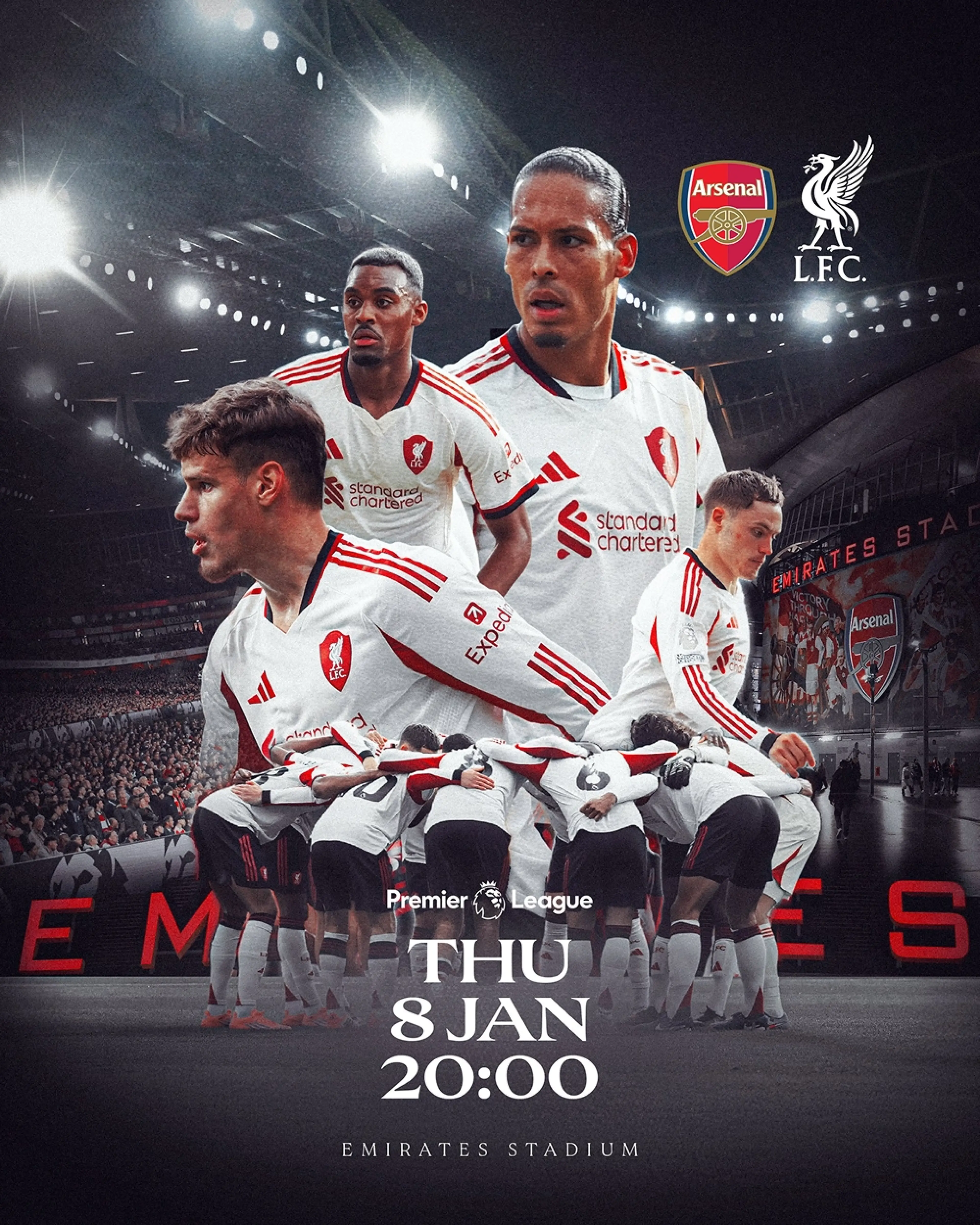 Arsenal vs Liverpool, enero 2026 - Match poster