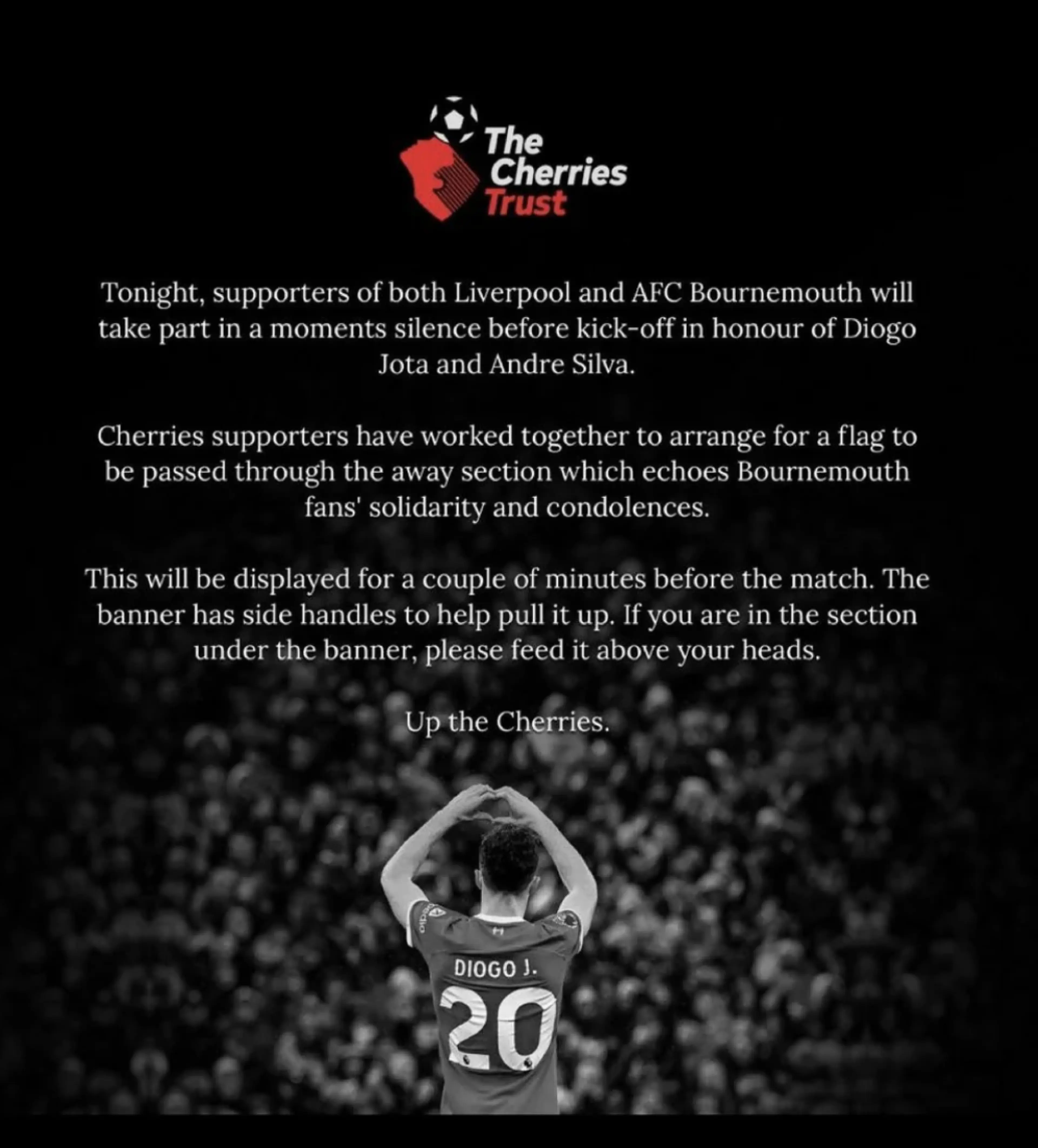 Comunicado de Bournemouth sobre los tributos a Diogo Jota and André Silva