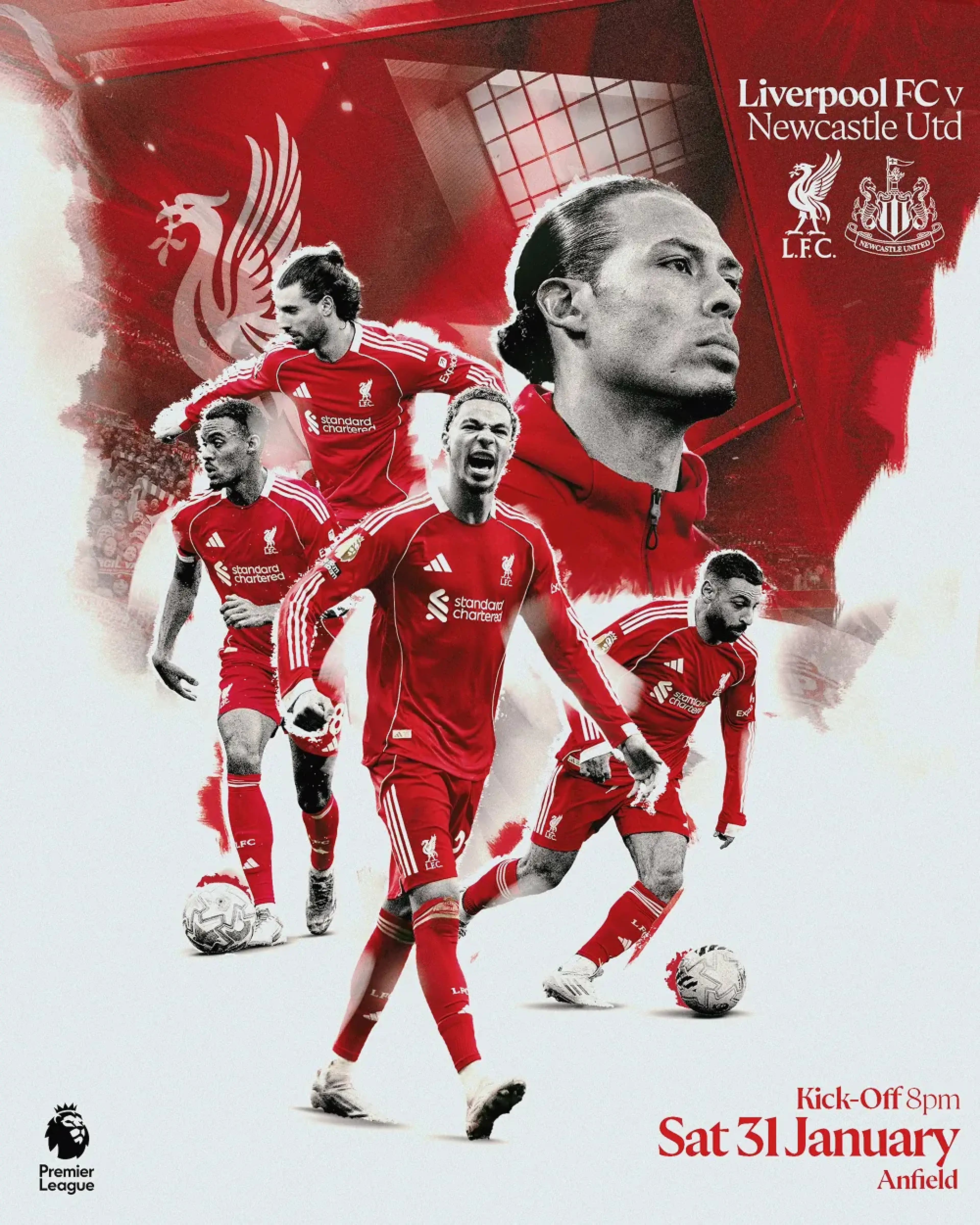 Liverpool vs Newcastle - enero 2026 - Poster del partido