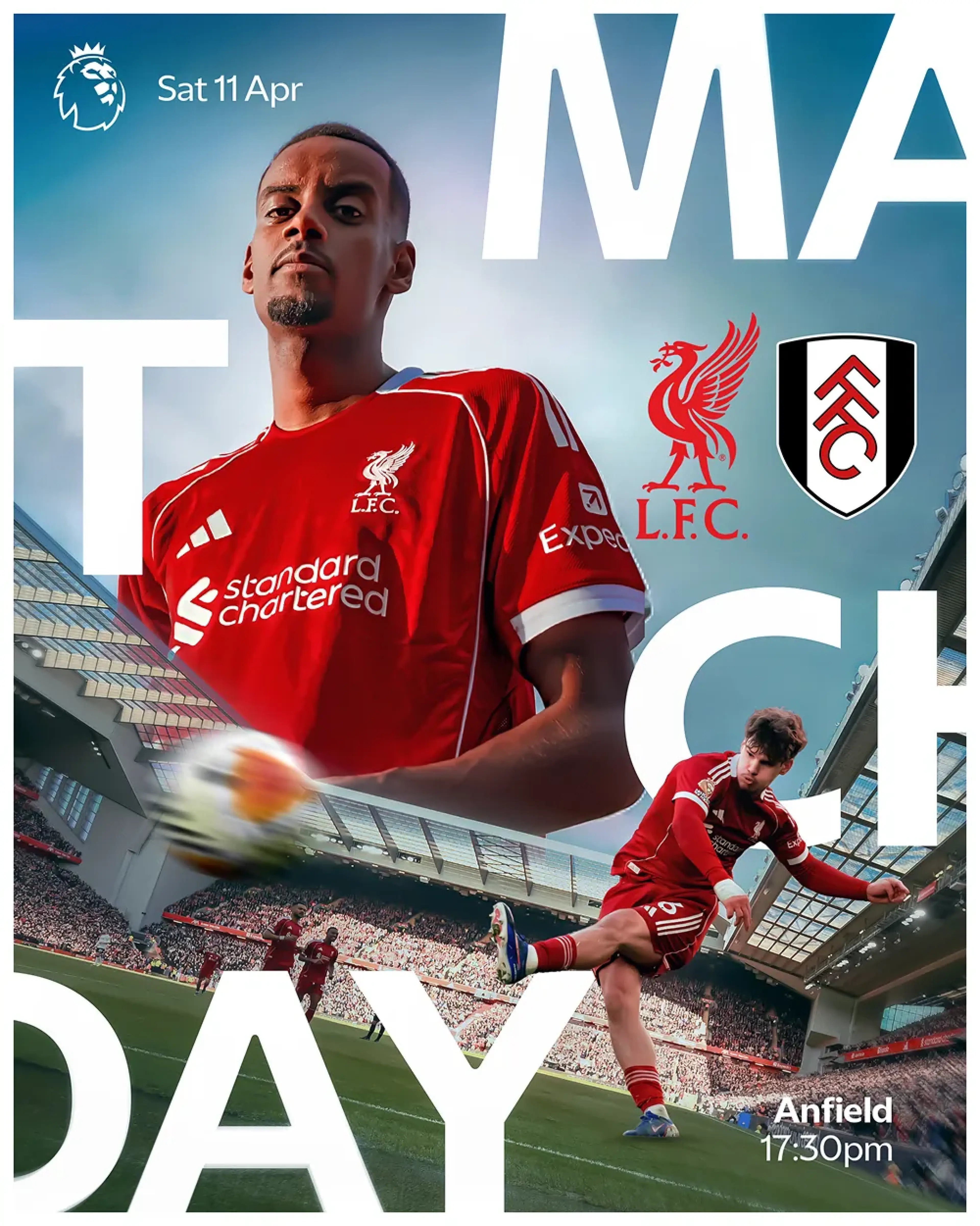 Liverpool vs Fulham - abril 2026 - match poster